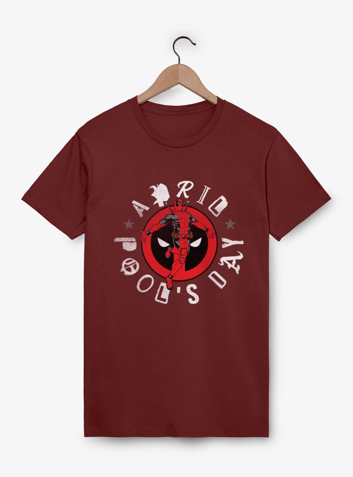 Marvel Deadpool April Pool's Day Leaping Logo T-Shirt, , hi-res