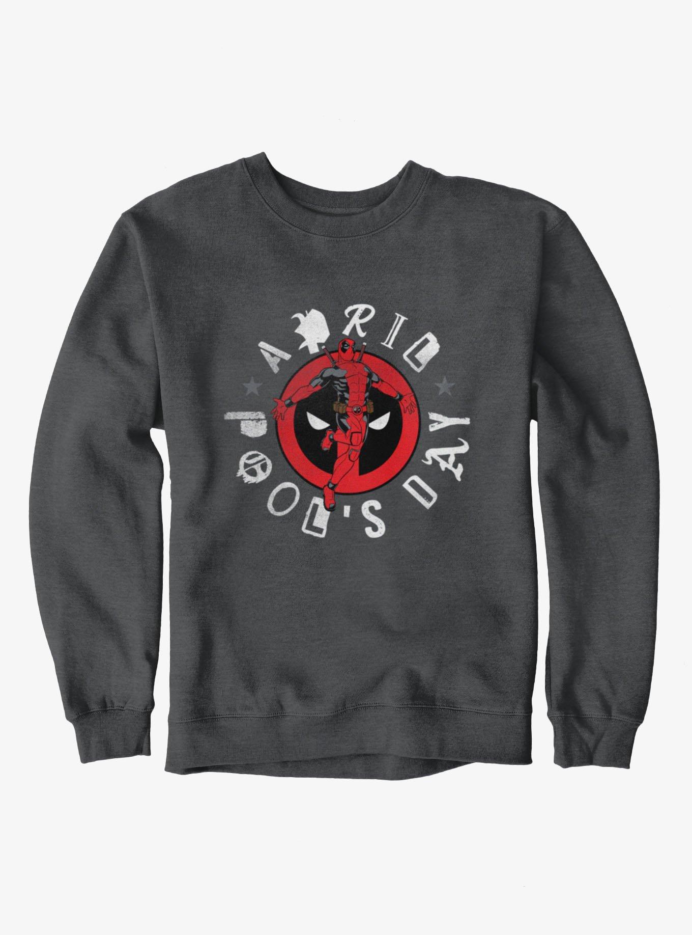 Marvel Deadpool April Pool's Day Leaping Logo Sweatshirt, , hi-res