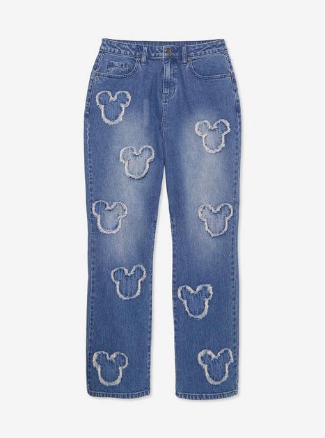 Disney Mickey Mouse Silhouette Denim Patch Women's Jeans