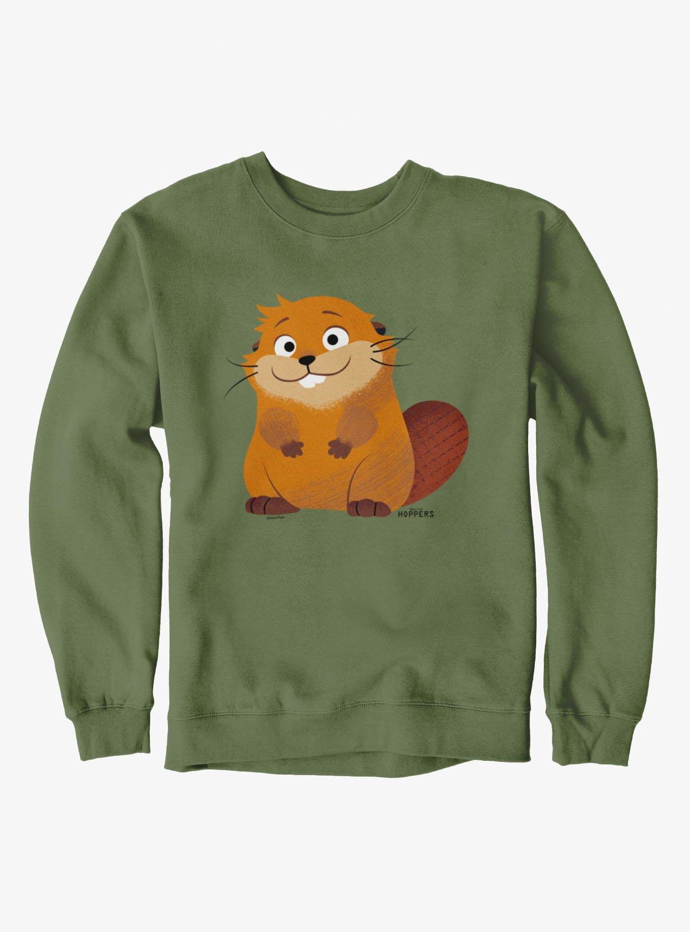 Disney Pixar Hoppers Smiling Mabel Beaver Sweatshirt, MILITARY GREEN, hi-res