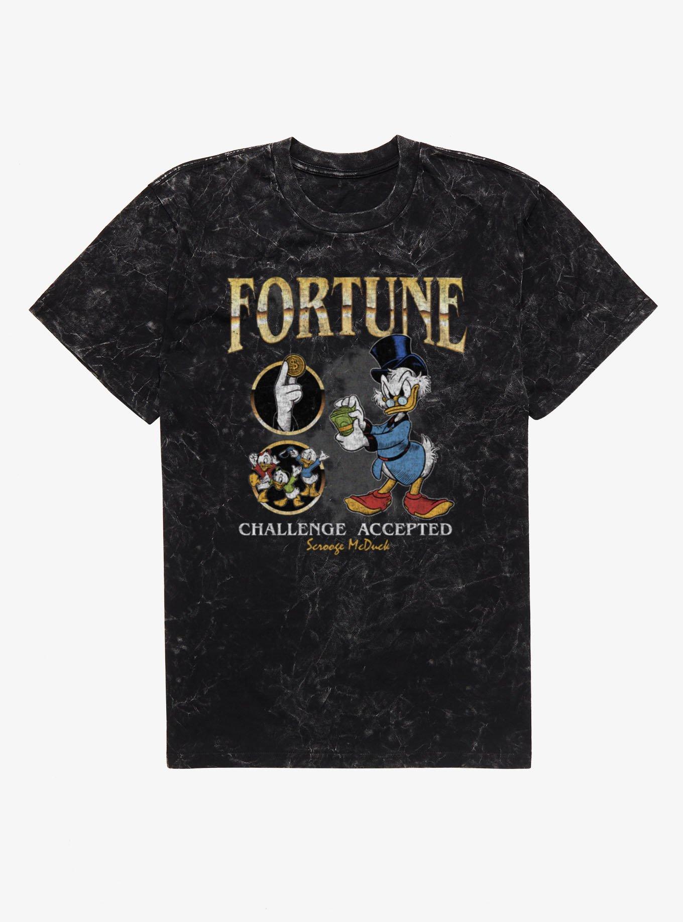 Disney Scrooge McDuck Fortune Challenge Accepted T-Shirt, BLACK MINERAL WASH, hi-res