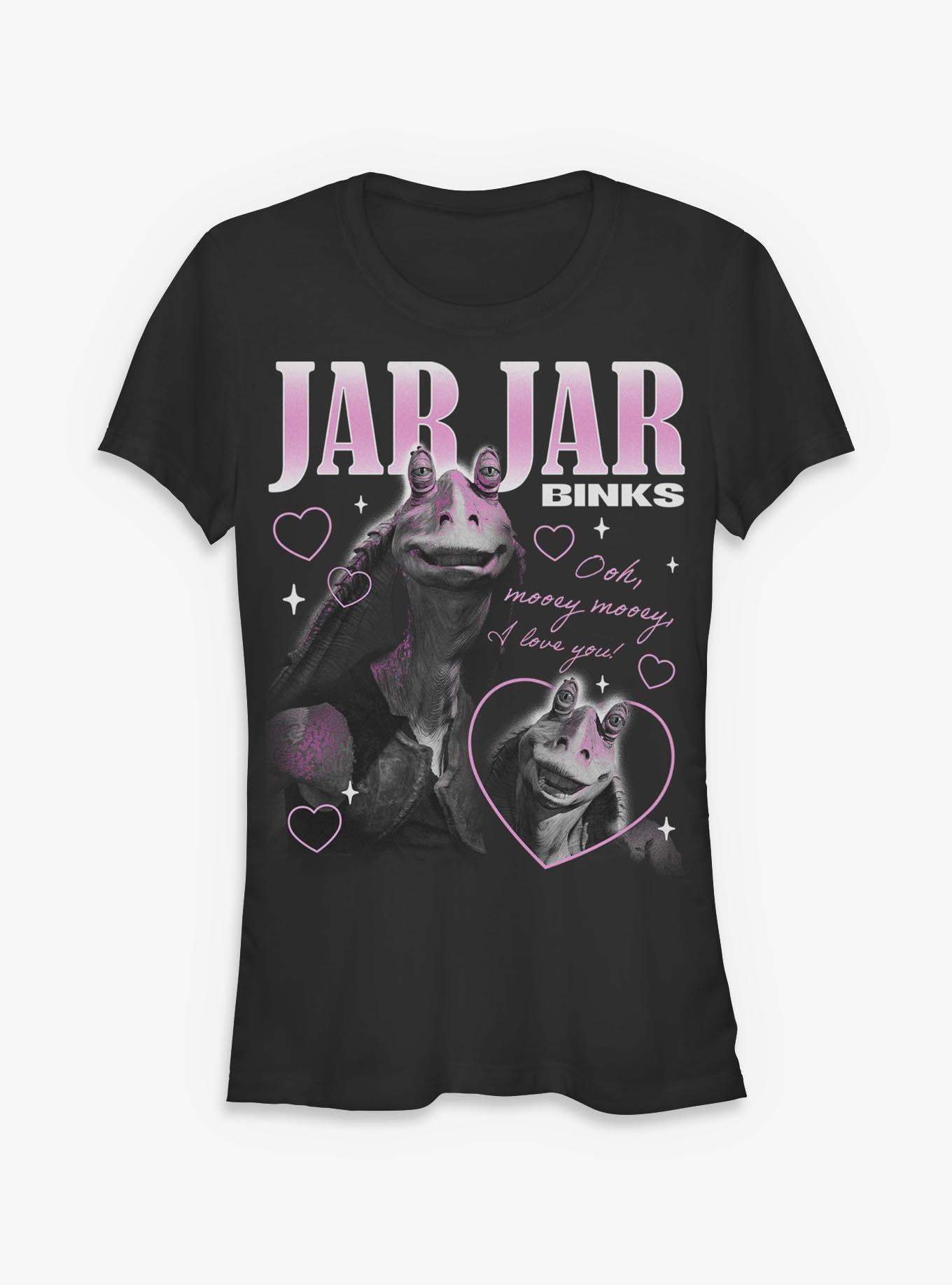 Star Wars Jar Jar Binks Loves You Girls T-Shirt Hot Topic Exclusive, , hi-res
