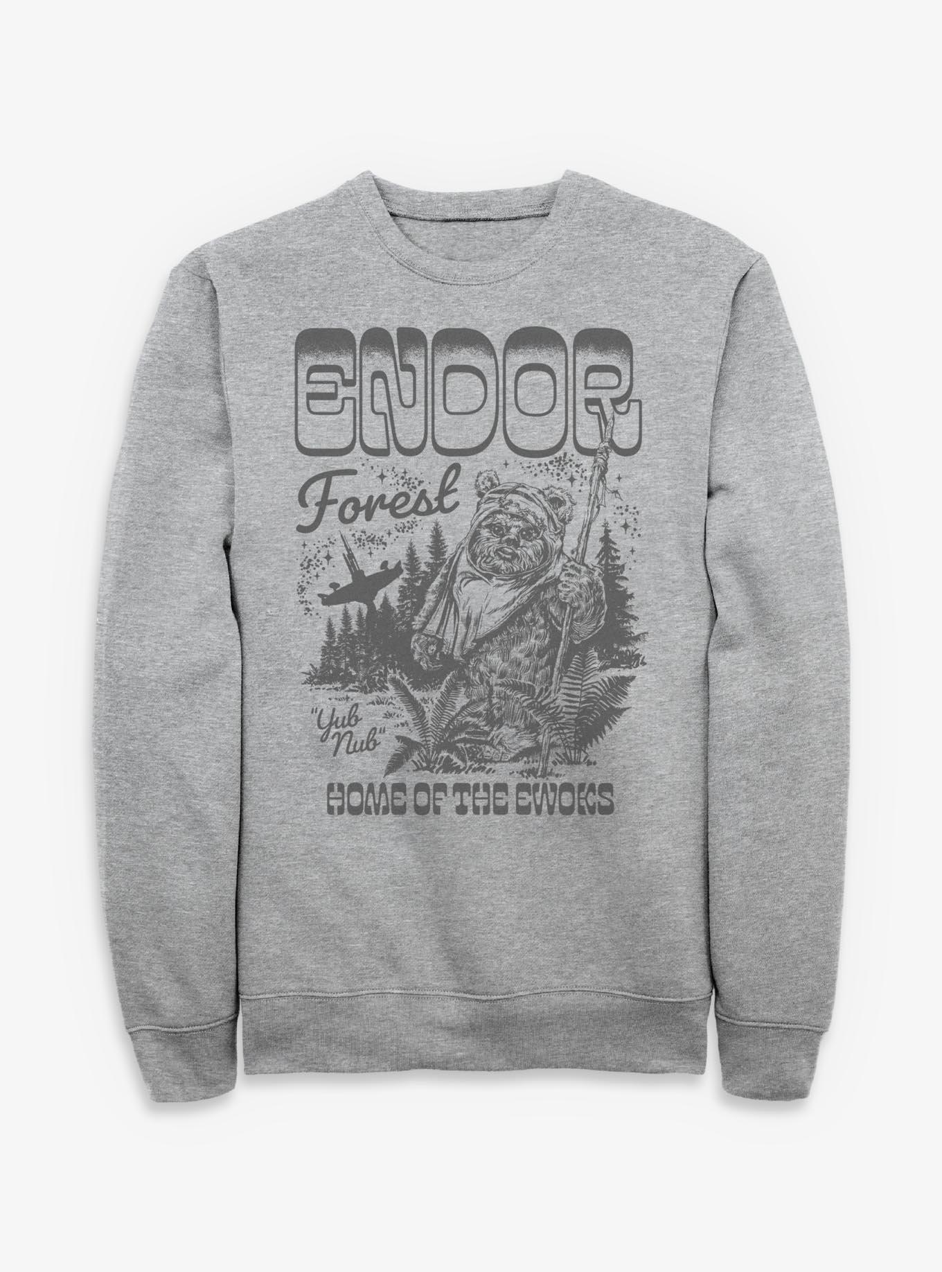 Star Wars Endor Forest Home Of The Ewoks Sweatshirt Hot Topic Exclusive, , hi-res