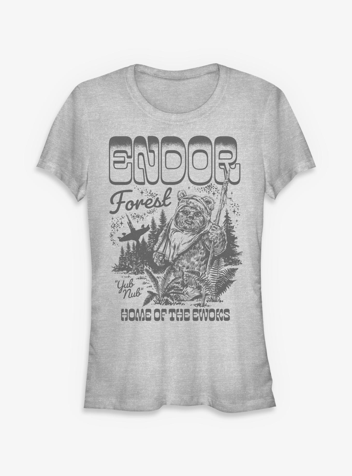 Star Wars Endor Forest Home Of The Ewoks Girls T-Shirt Hot Topic Exclusive, , hi-res
