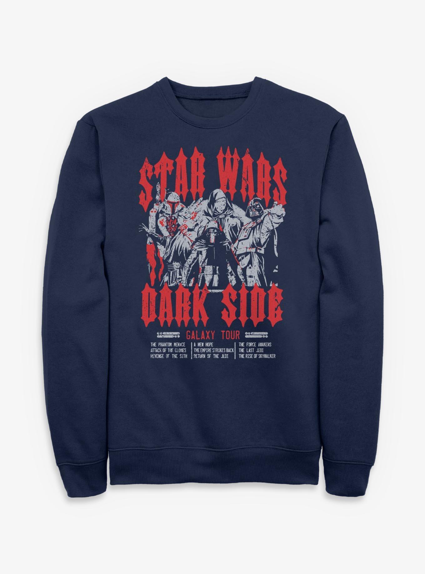 Star Wars Dark Side Galaxy Tour Sweatshirt BoxLunch Exclusive, NAVY, hi-res