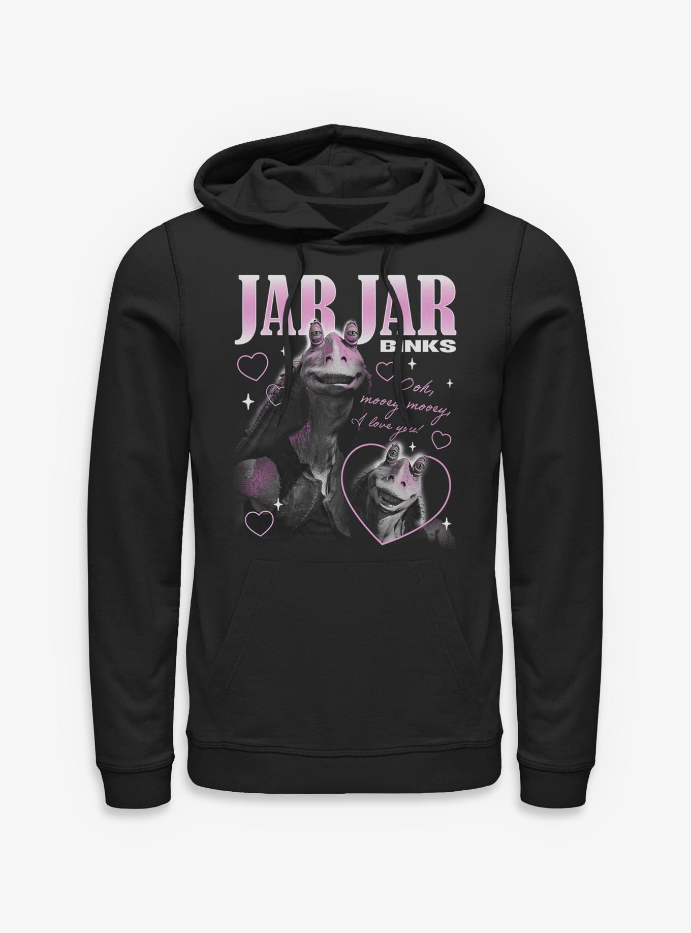 Star Wars Jar Jar Binks Loves You Hoodie BoxLunch Exclusive, , hi-res