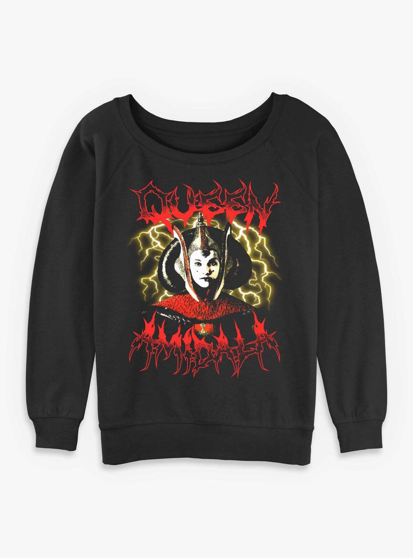 Star Wars Padme Queen Amidala Rock Womens Slouchy Sweatshirt BoxLunch Exclusive, , hi-res