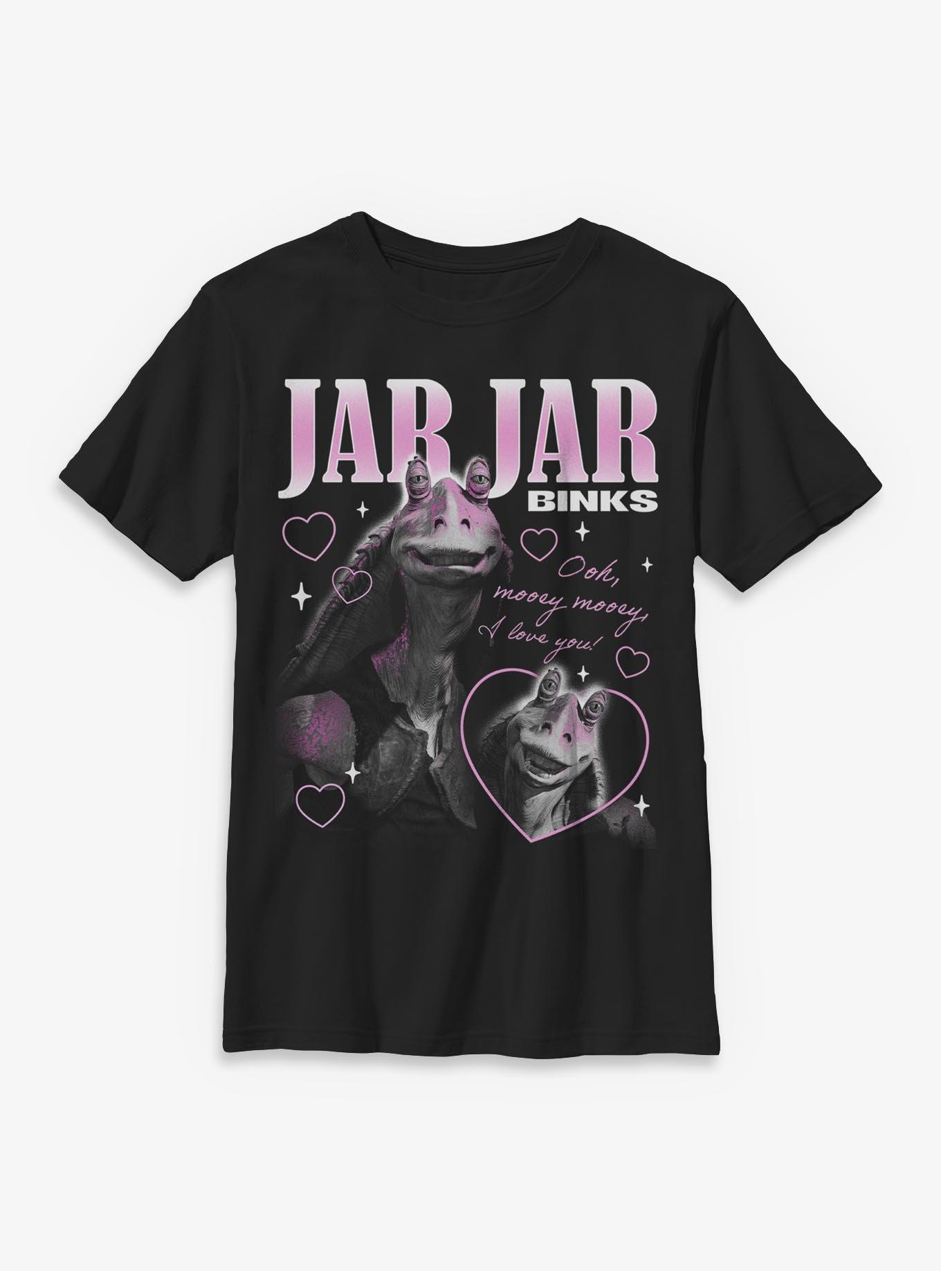 Star Wars Jar Jar Binks Loves You Youth T-Shirt BoxLunch Exclusive, , hi-res