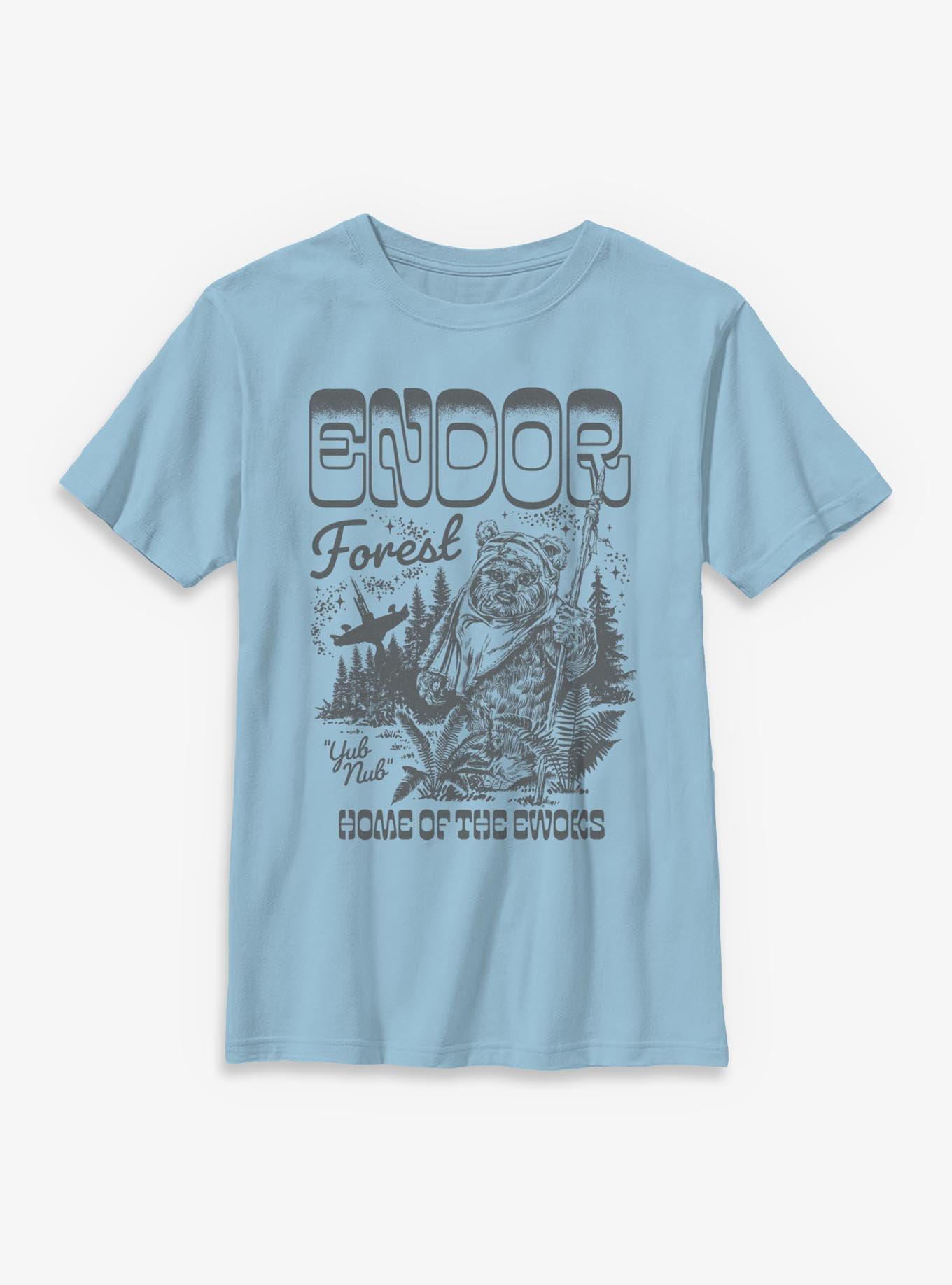 Star Wars Endor Forest Home Of The Ewoks Youth T-Shirt BoxLunch Exclusive, , hi-res