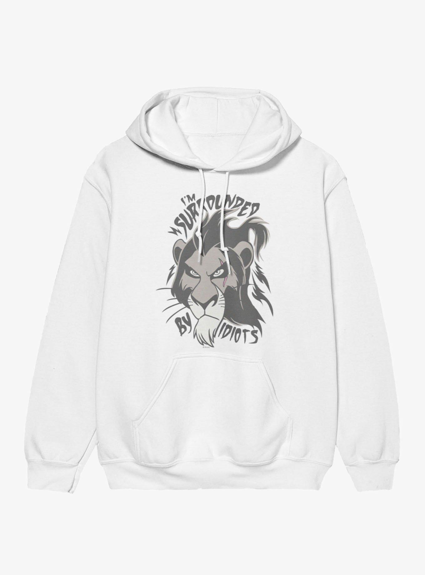 Disney Lion King Surrounded By Idiots Scar Face Hoodie, , hi-res