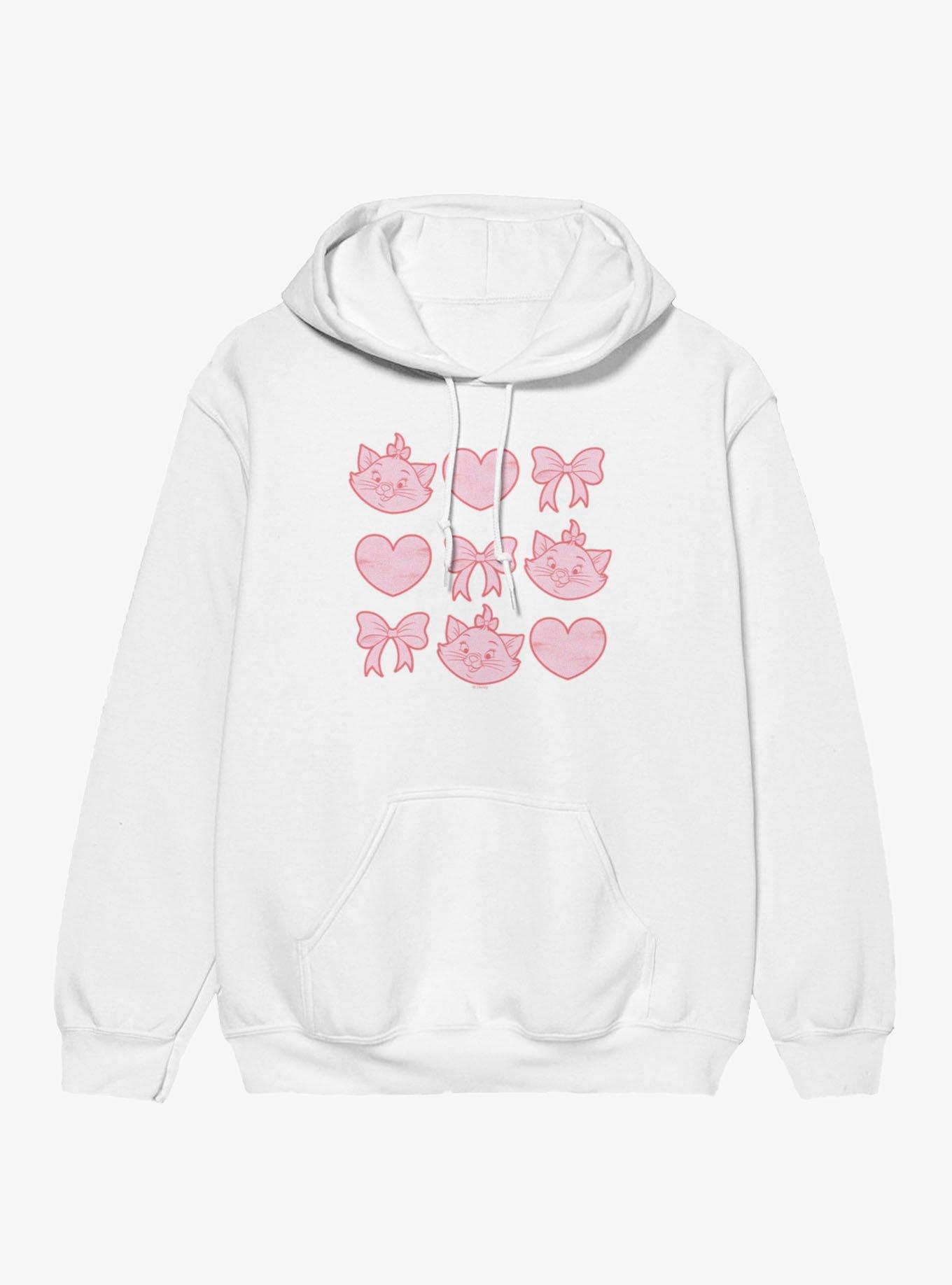 Disney Aristocats Marie Hearts And Bows Hoodie, , hi-res