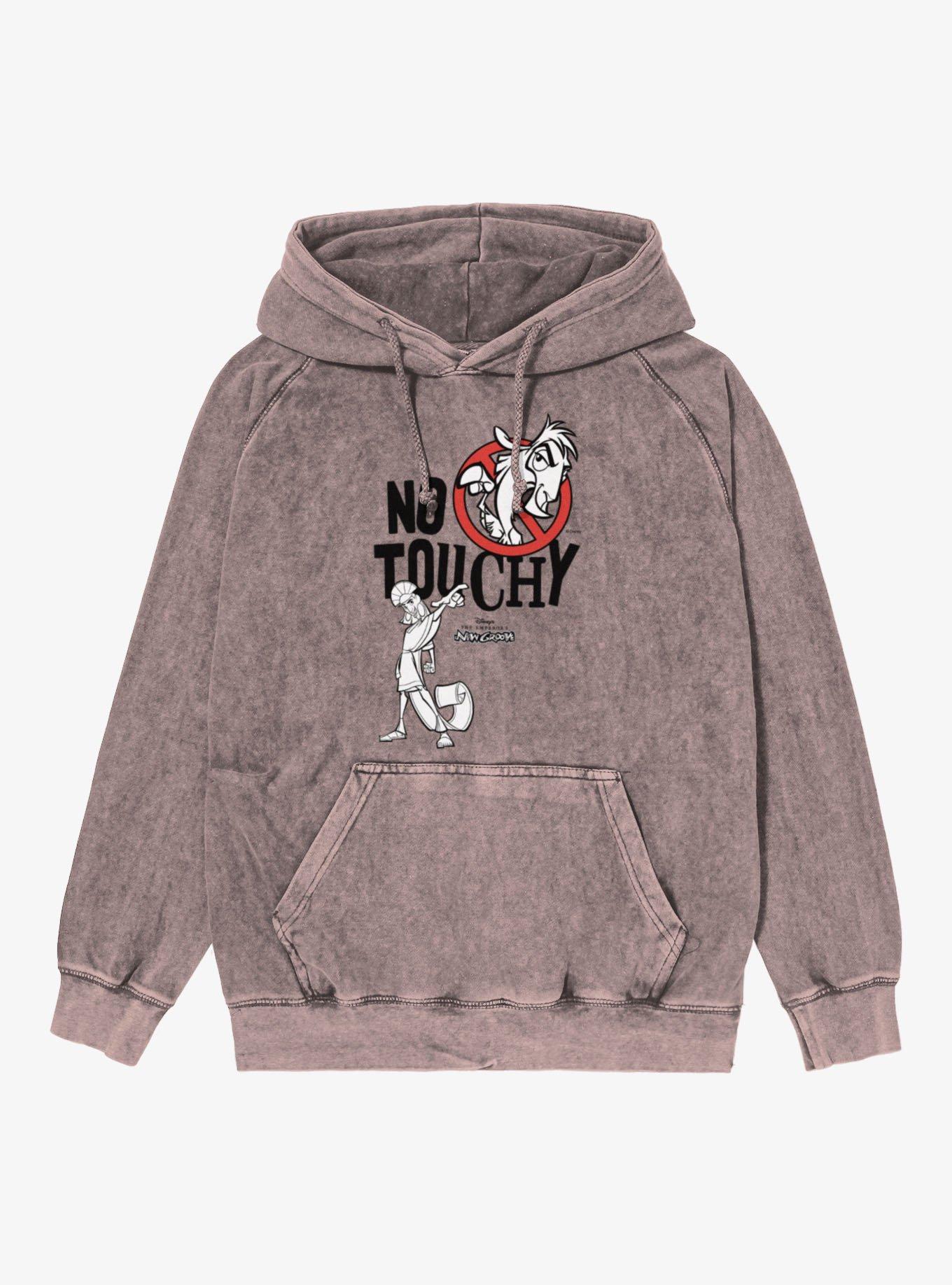 Disney The Emperor's New Groove Kuzco Not Touchy Pointing Mineral Wash Hoodie, , hi-res