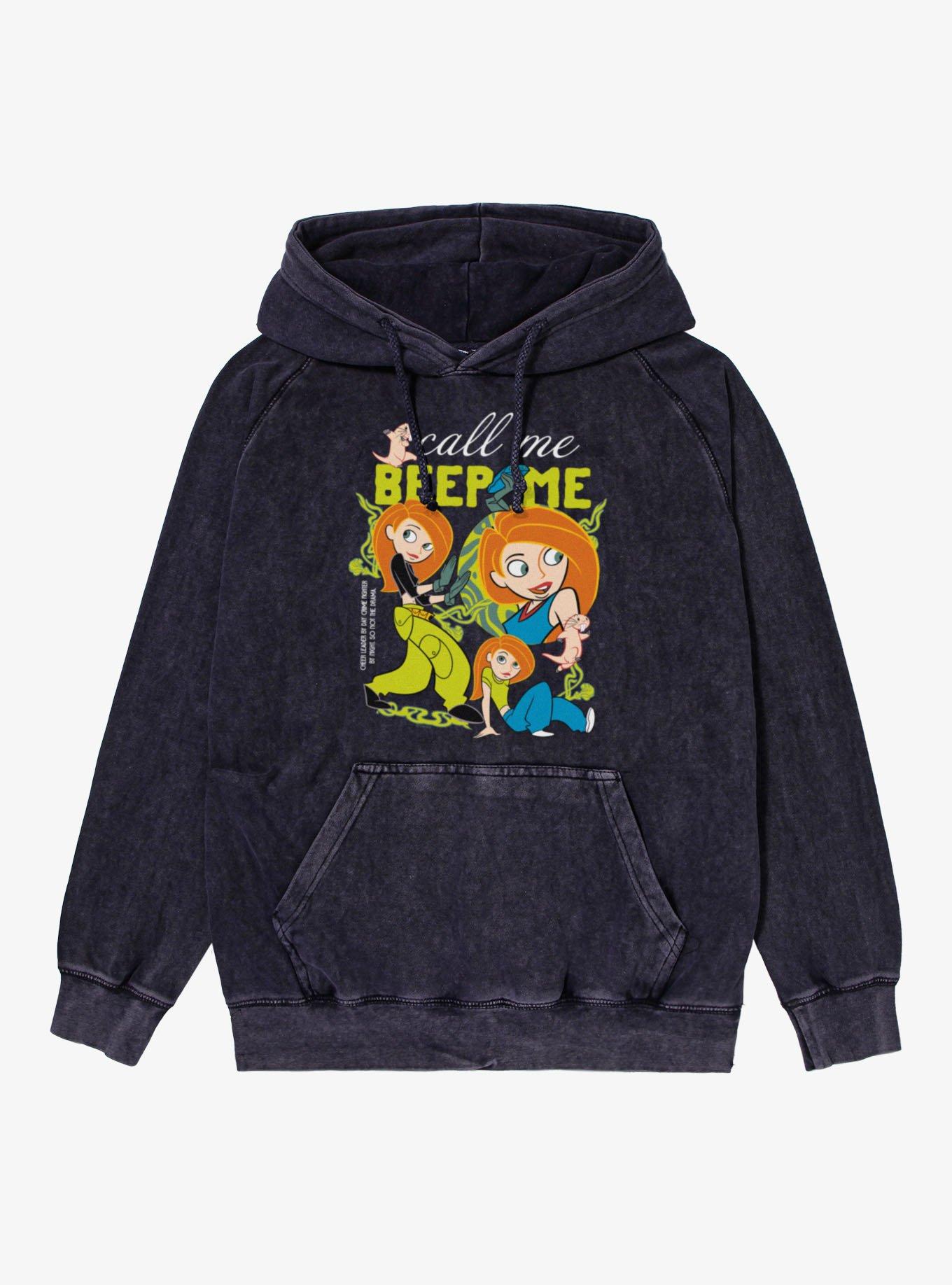 Disney Kim Possible Call Me Beep Me Collage Mineral Wash Hoodie, , hi-res