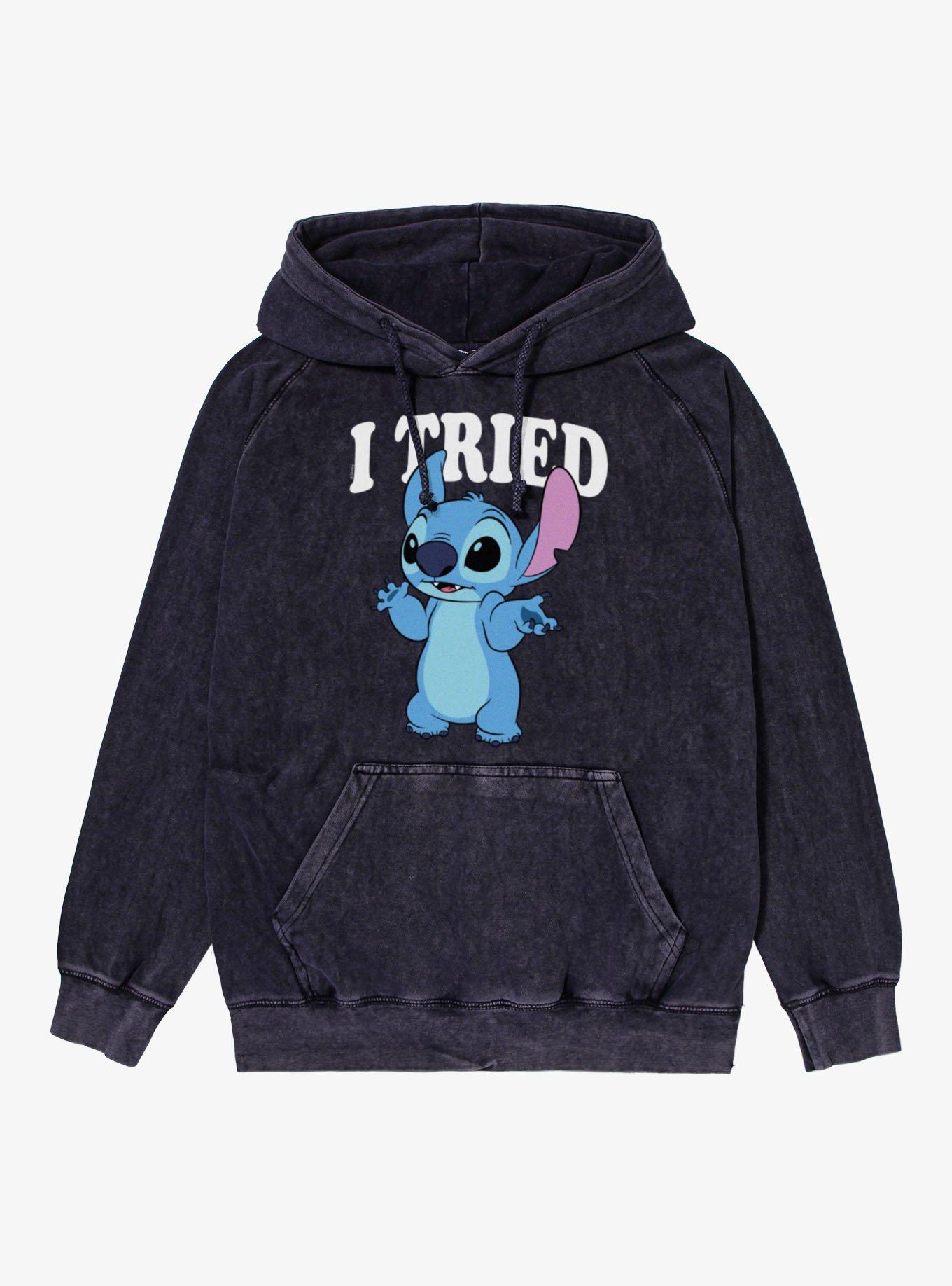 Disney Lilo And Stitch I Tried Mineral Wash Hoodie