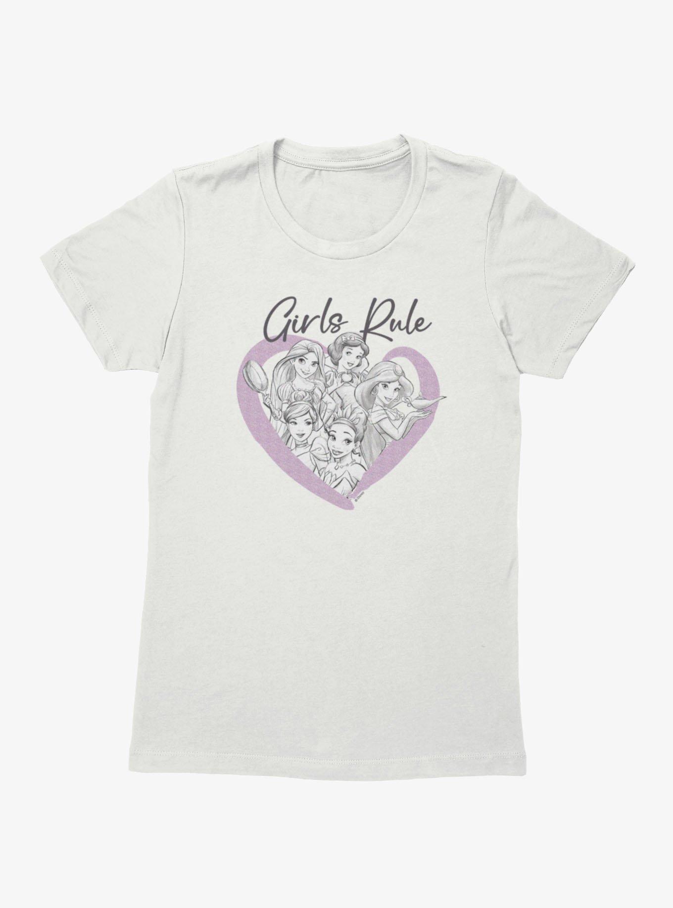 Disney Princess Girls Rule Heart Group Womens T-Shirt, , hi-res