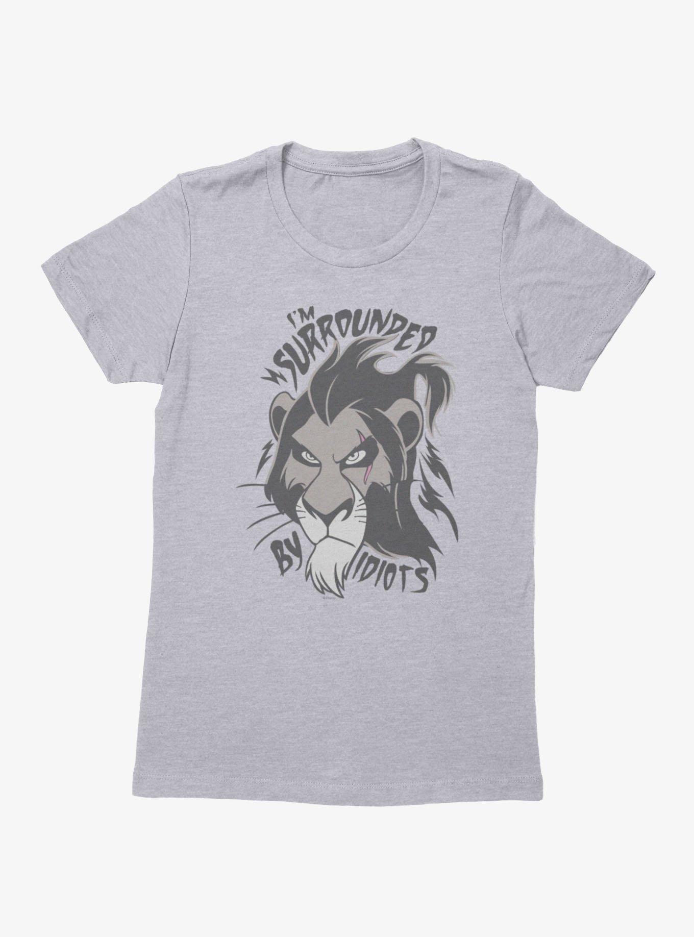 Disney Lion King Surrounded By Idiots Scar Face Womens T-Shirt, , hi-res