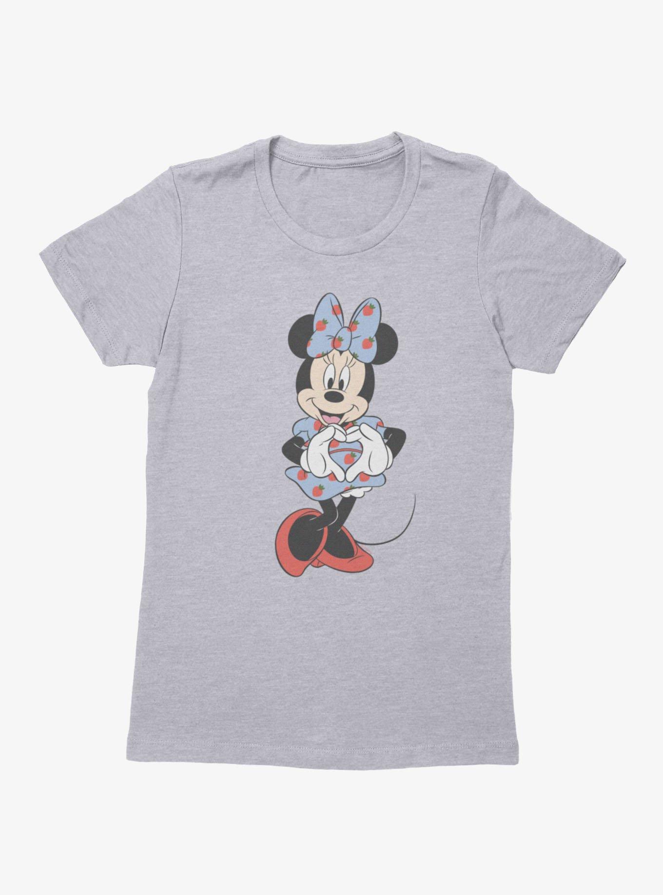 Disney Minnie Mouse Hand Heart Strawberry Dress Womens T-Shirt, , hi-res