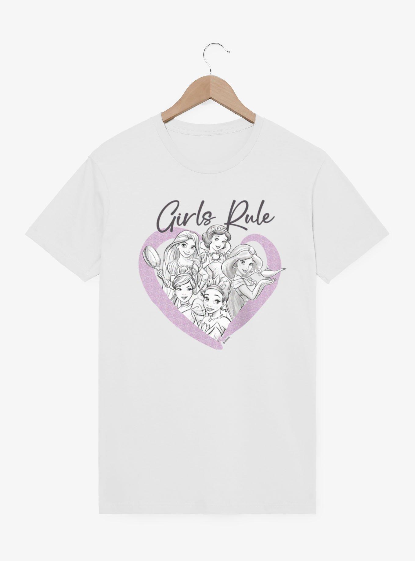 Disney Princess Girls Rule Heart Group T-Shirt, , hi-res