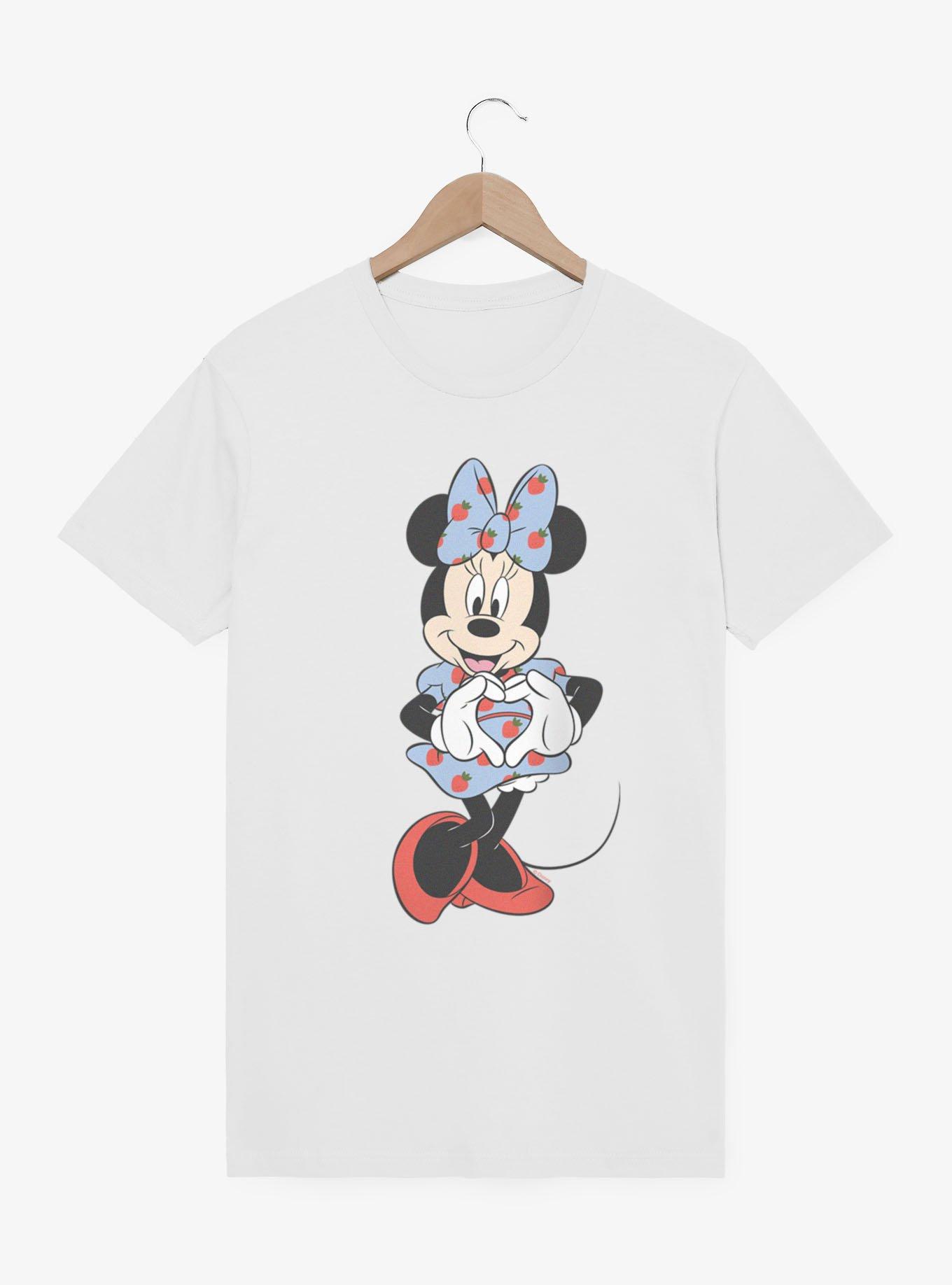 Disney Minnie Mouse Hand Heart Strawberry Dress T-Shirt, , hi-res
