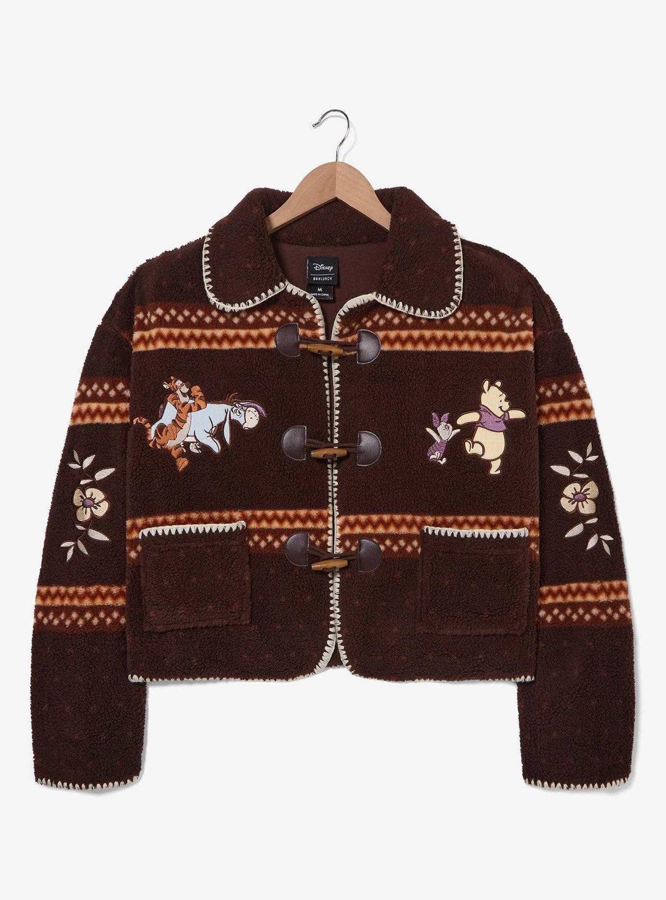 Disney Winnie the Pooh Women's Plus Size Cropped Sherpa Jacket - BoxLunch Exclusive
