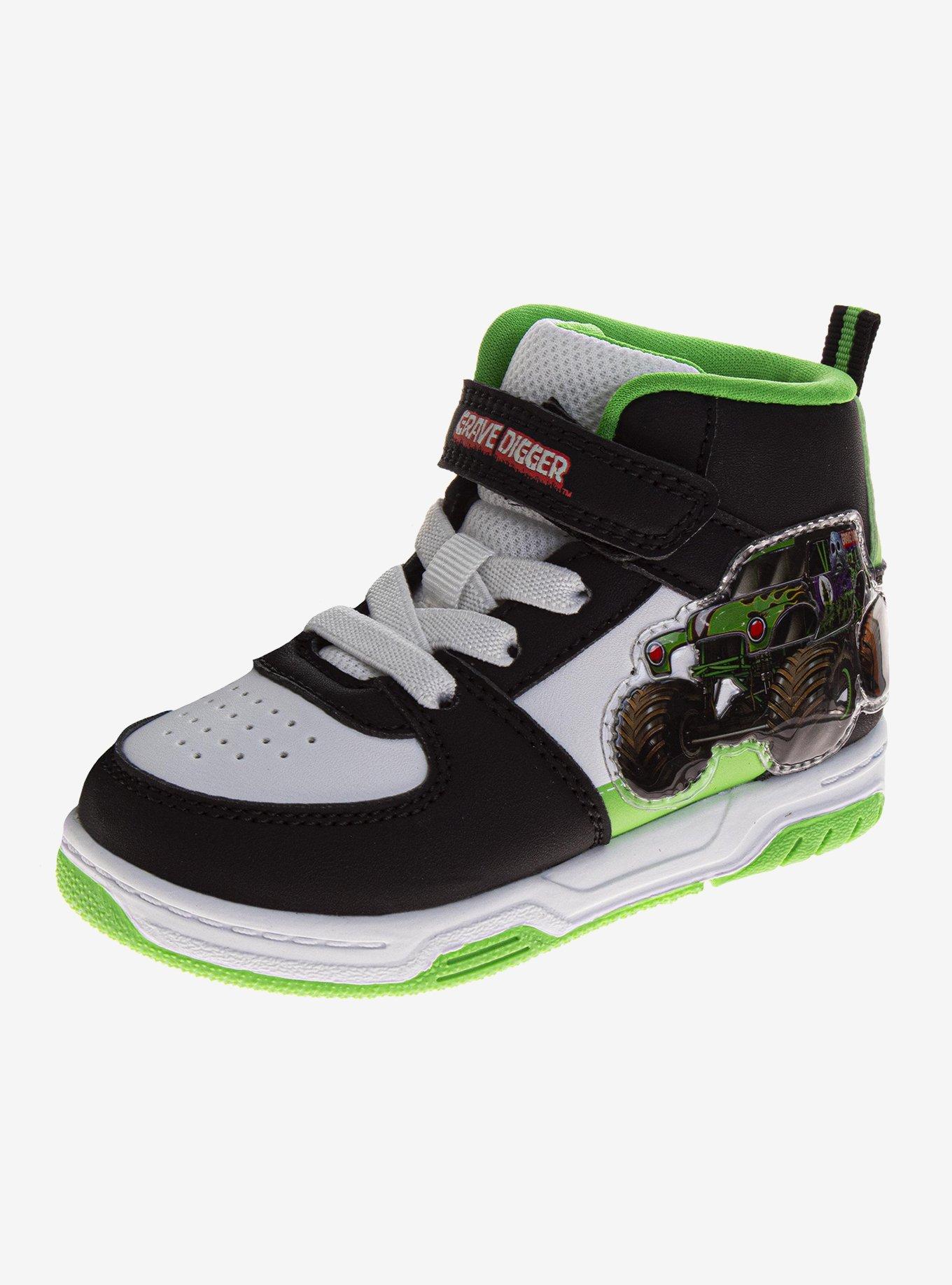 Monster Jam Grave Digger High-Top Toddler & Little Kids Sneakers, BLACK, hi-res