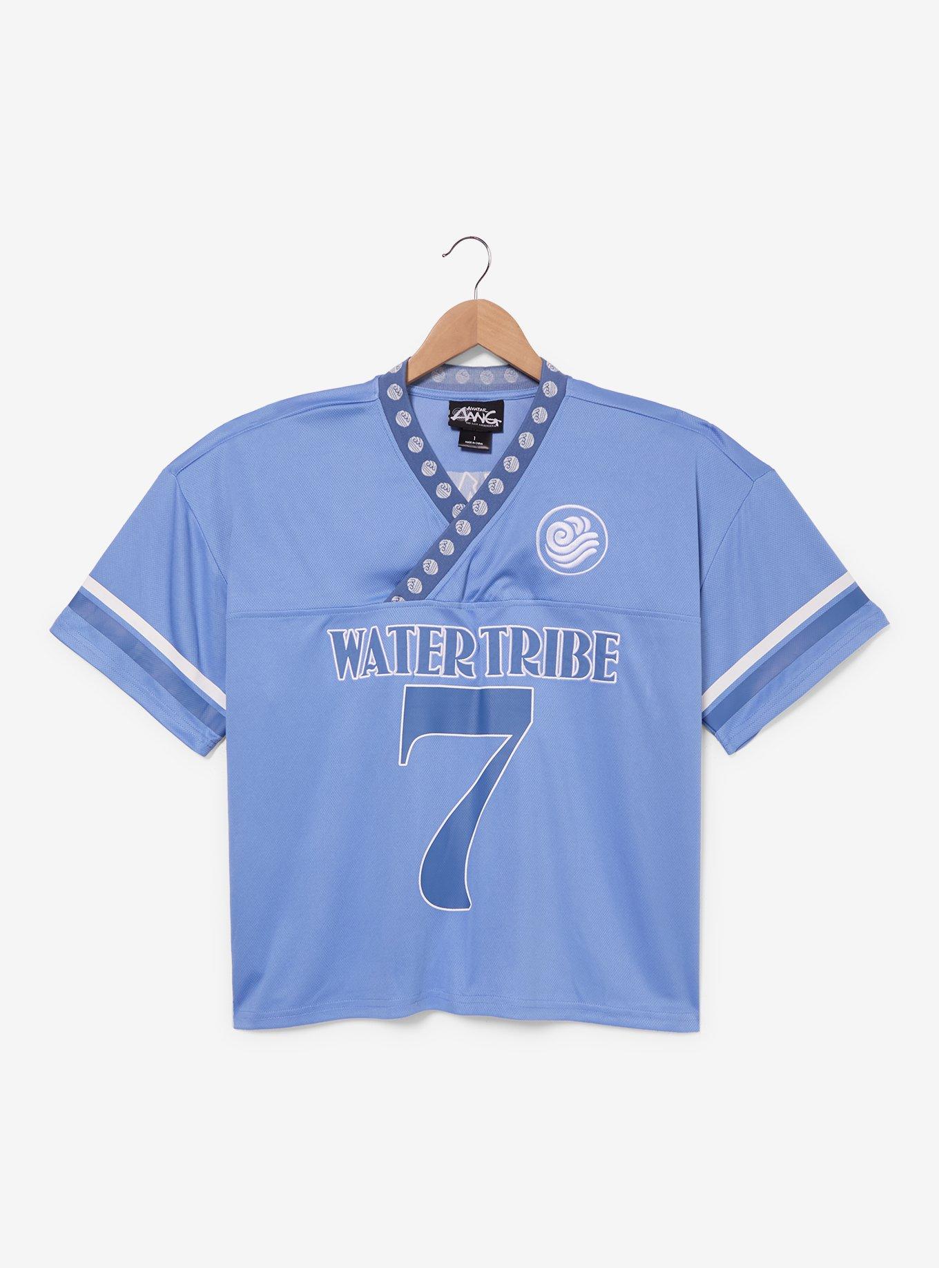 Avatar: The Last Airbender Katara Water Tribe Women's Plus Cropped Football Jersey - BoxLunch Exclusive