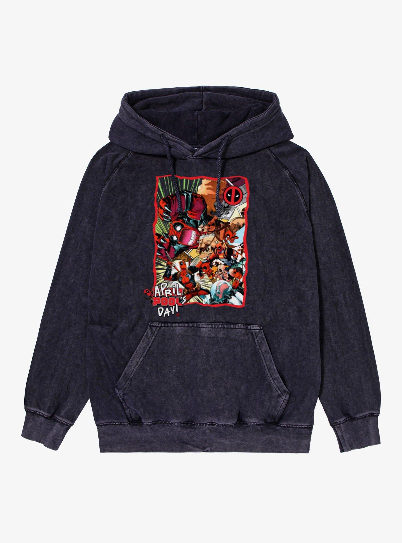 Marvel Deadpool April Pool's Day Invasion Of The Deadpools Mineral Wash Hoodie, , hi-res