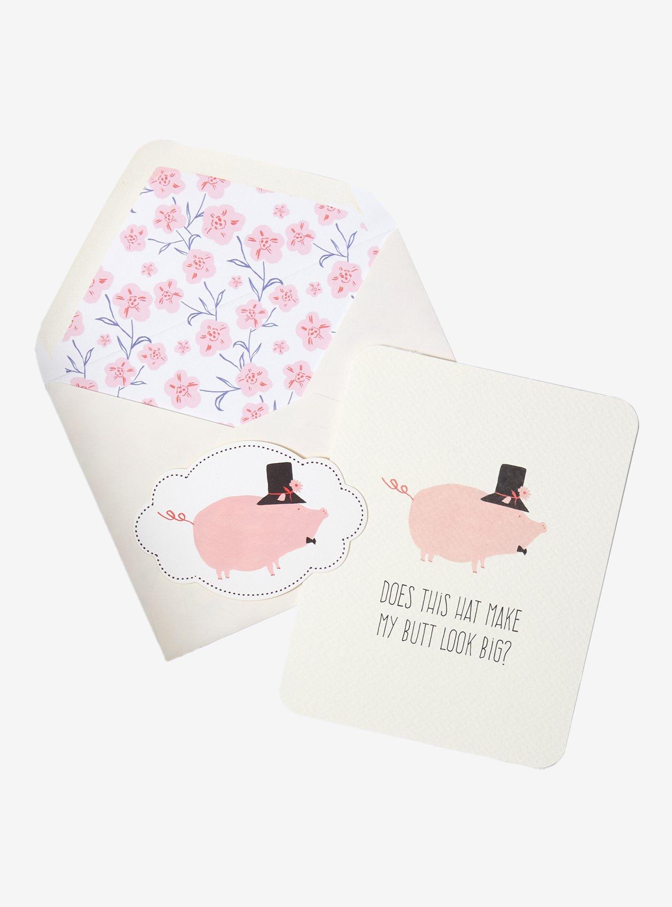 Studio Oh! Pig Fancy Deluxe Greeting Card, , hi-res
