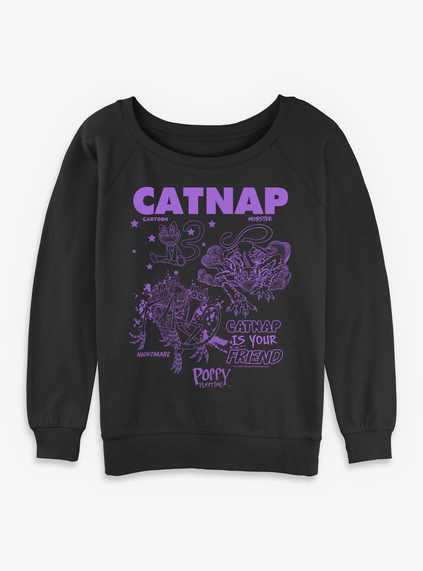 Poppy Playtime Catnap Is Your Friend Girls Slouchy Sweatshirt, , hi-res
