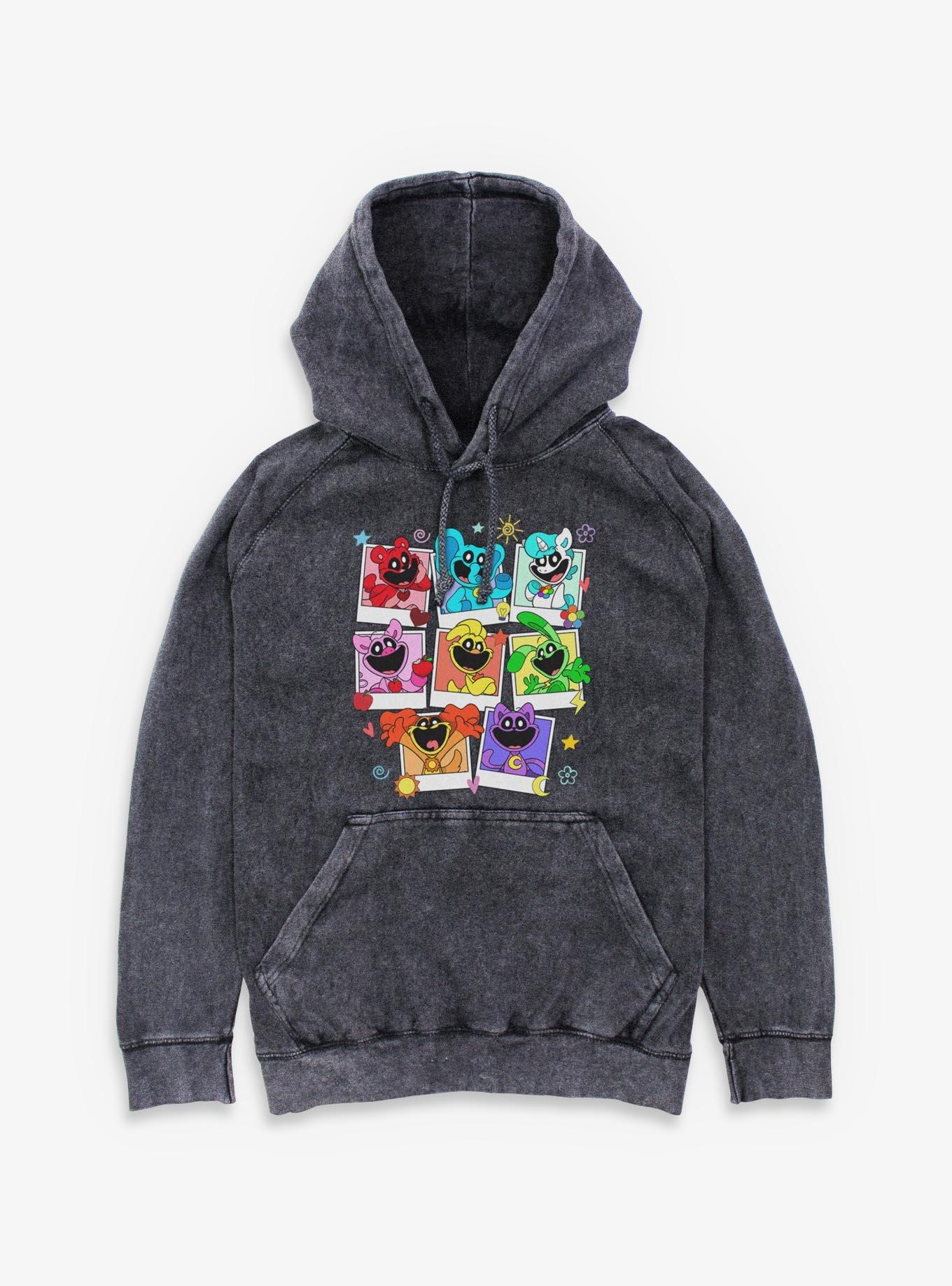 Poppy Playtime Polaroid Smiling Critters Mineral Wash Hoodie, , hi-res