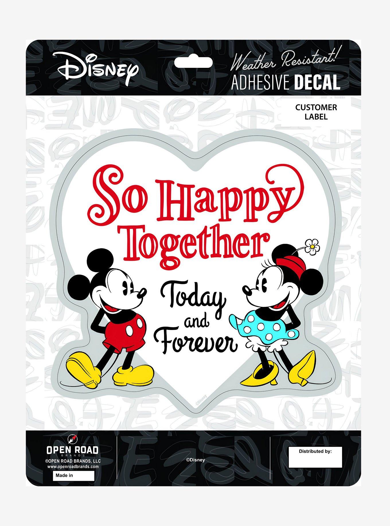 Disney Mickey Mouse & Minnie Mouse Heart Decal, , hi-res