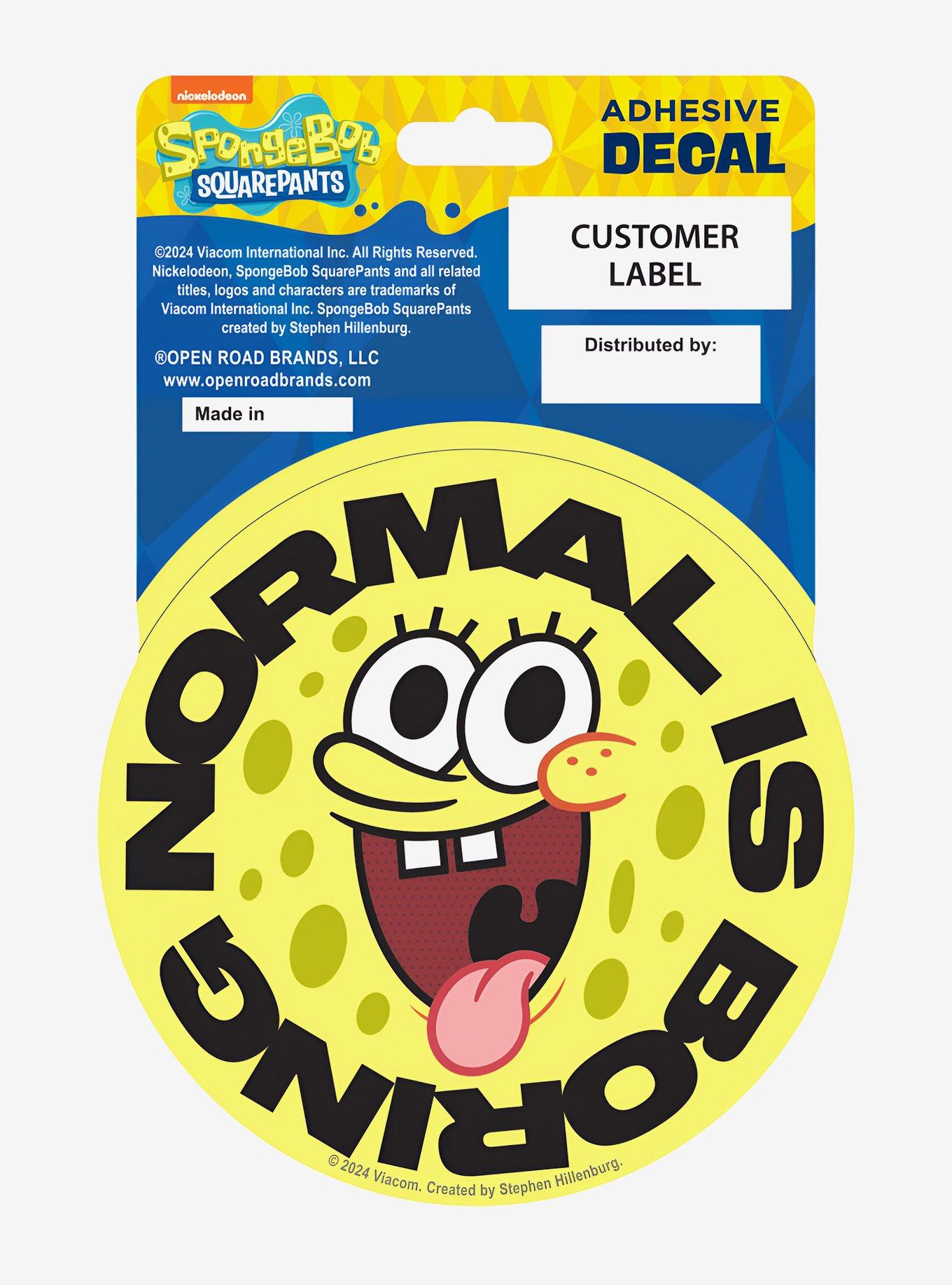 SpongeBob SquarePants Normal Is Boring Decal, , hi-res