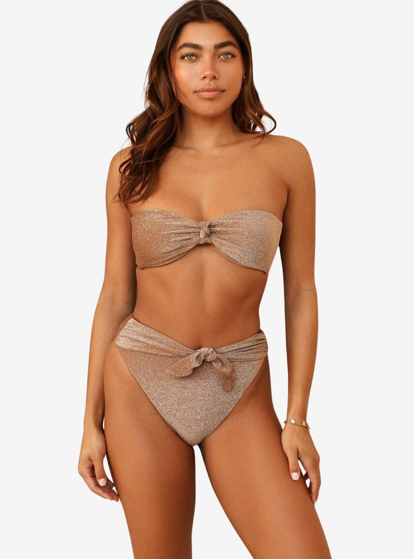 Dippin' Daisy's Cacao Shay Bandeau Bikini Top, , hi-res