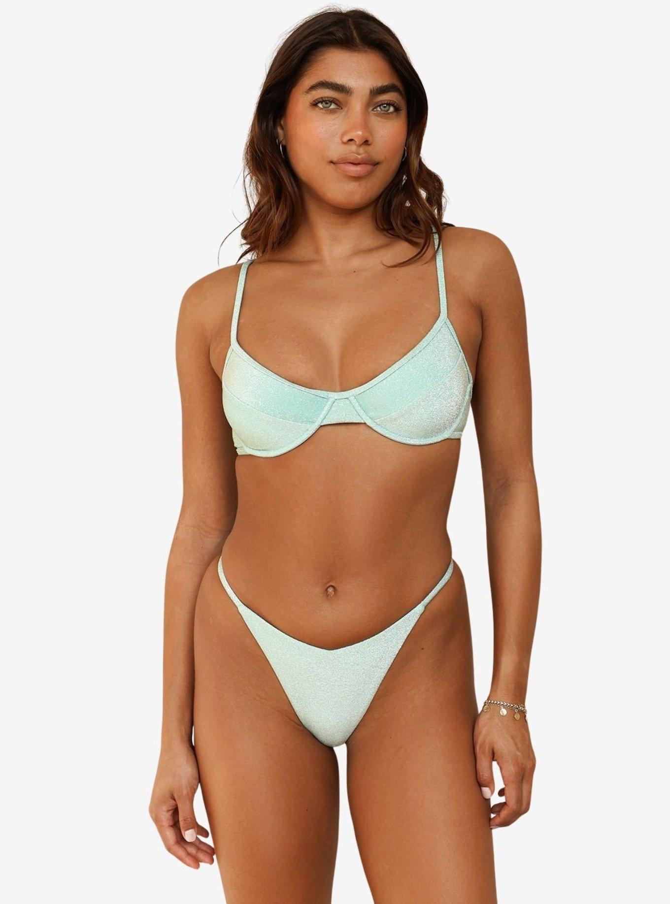 Dippin' Daisy's Aqua Fiji Super Cheeky Bikini Bottom, , hi-res