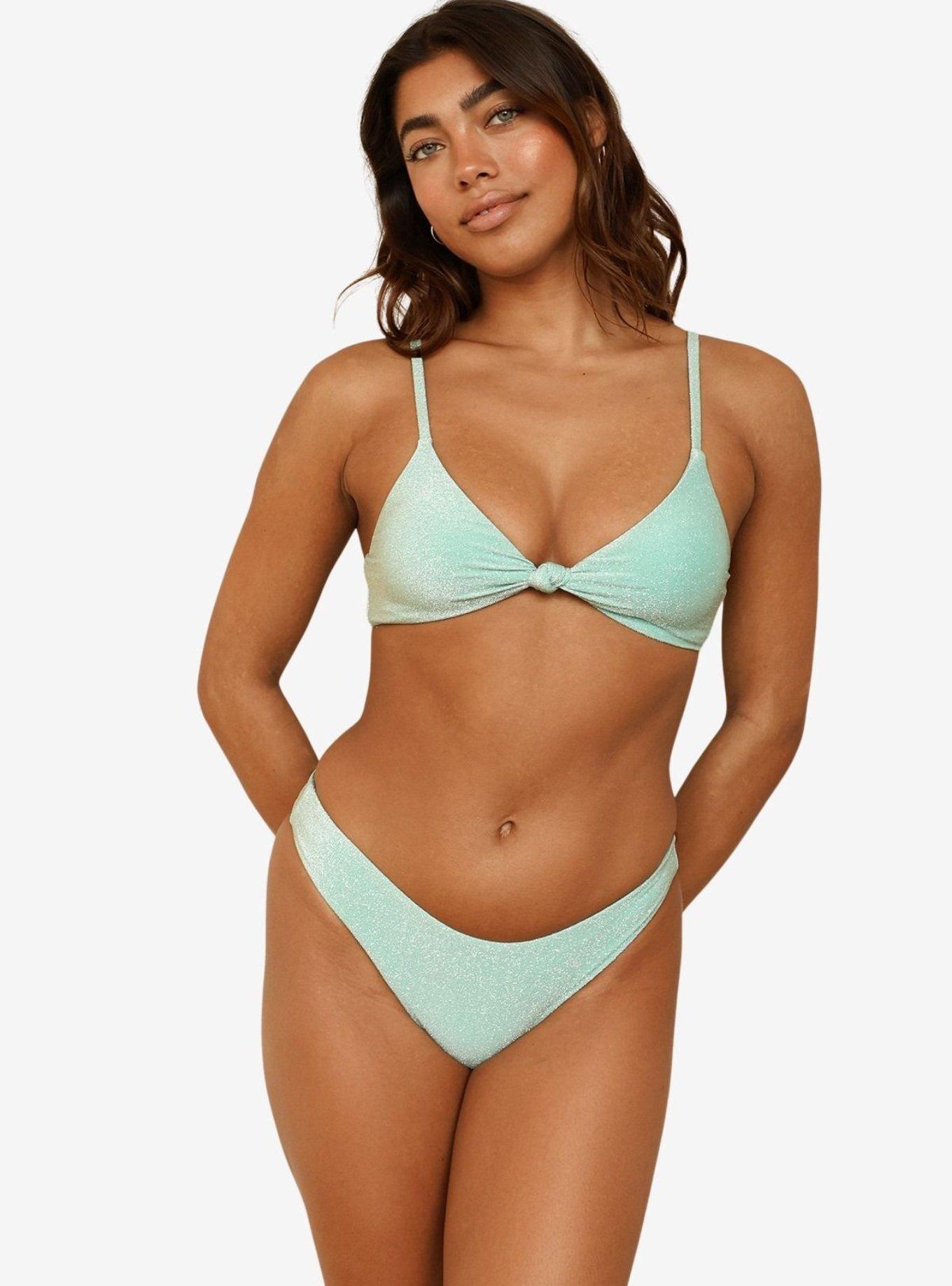 Dippin' Daisy's Aqua Nocturnal Cheeky Bikini Bottom, , hi-res