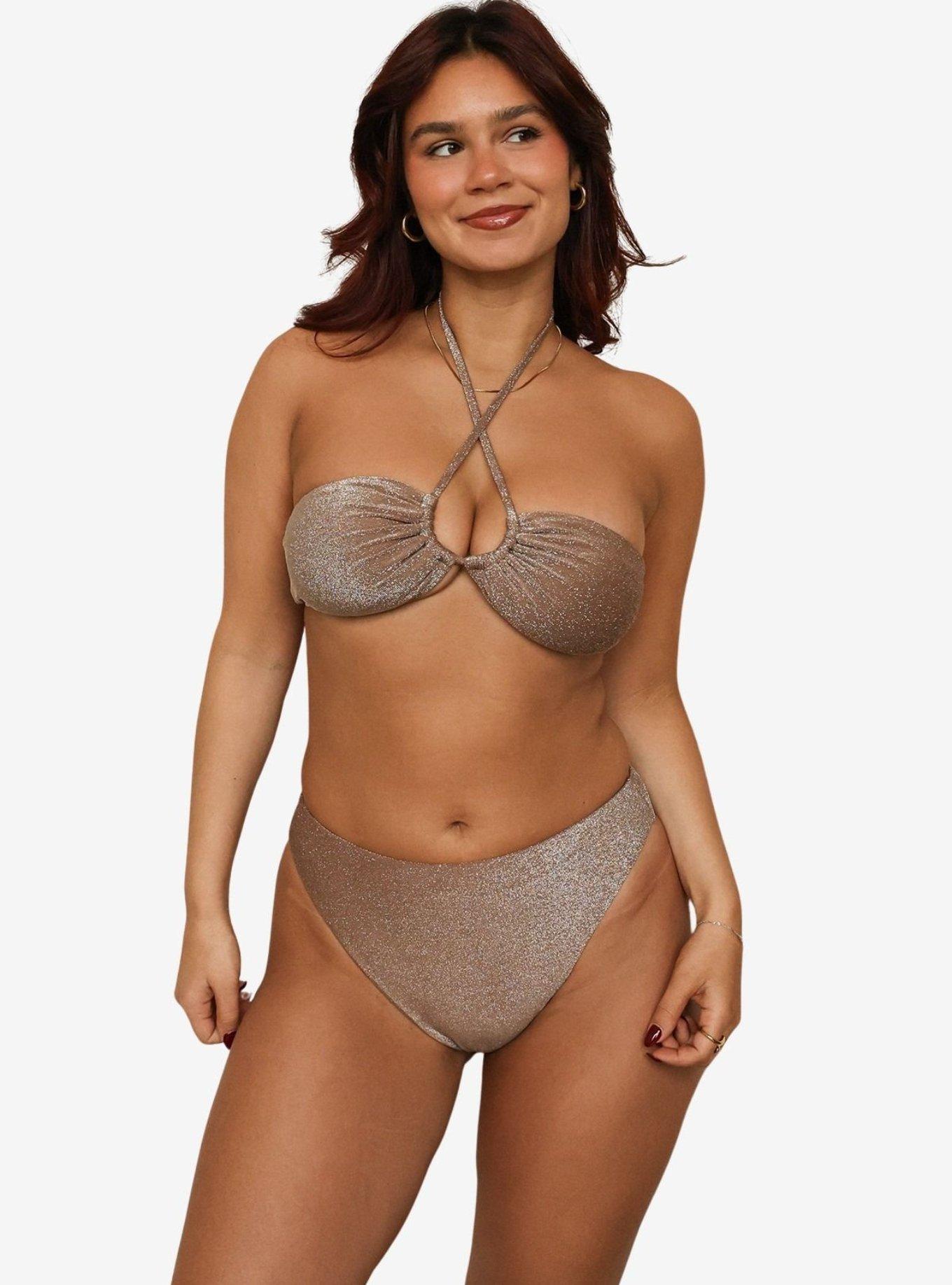 Dippin' Daisy's Cacao Seashore High Waist Cheeky Bikini Bottom, , hi-res