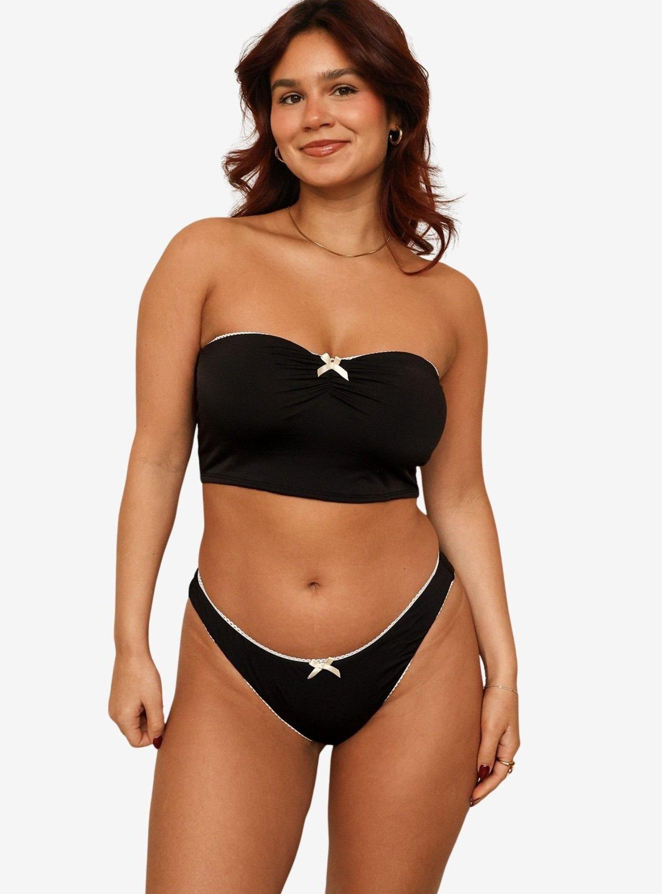 Dippin' Daisy's Black Monet Super Cheeky Bottom, , hi-res