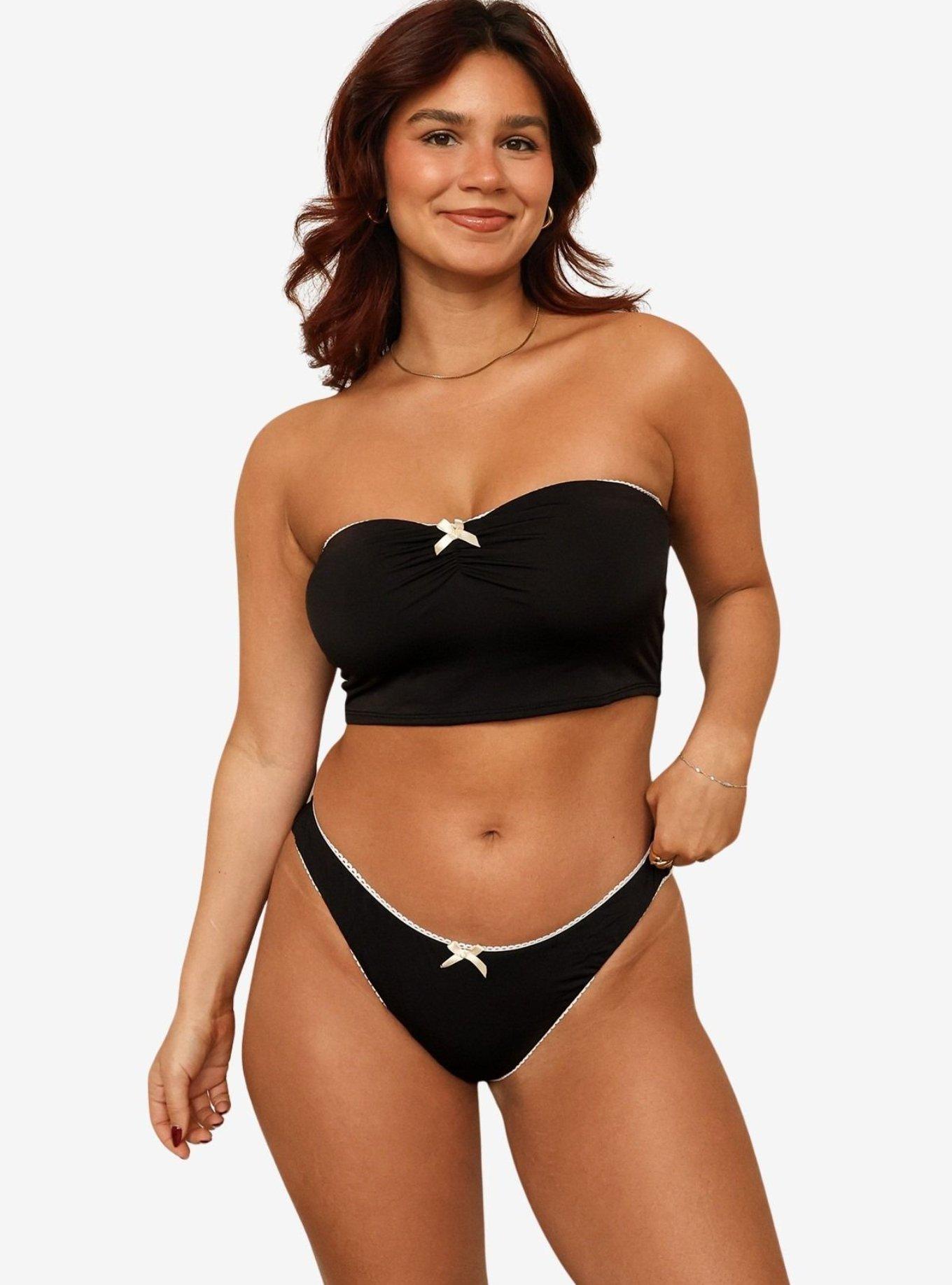 Dippin' Daisy's Black Mary Bandeau Bikini Top