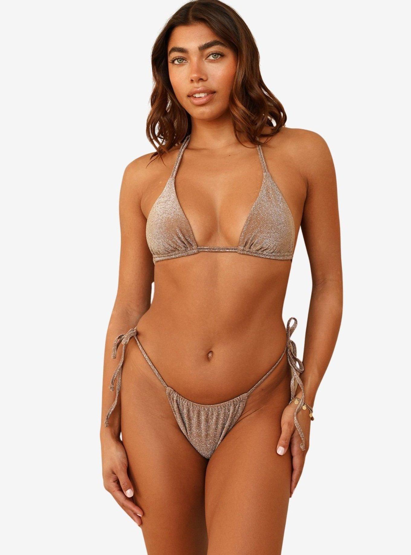 Dippin' Daisy's Cacao Lana Triangle Bikini Top, , hi-res