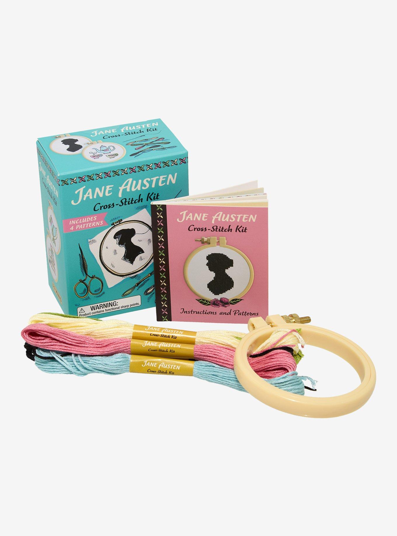 Jane Austen Cross-Stitch Kit Includes 4 patterns