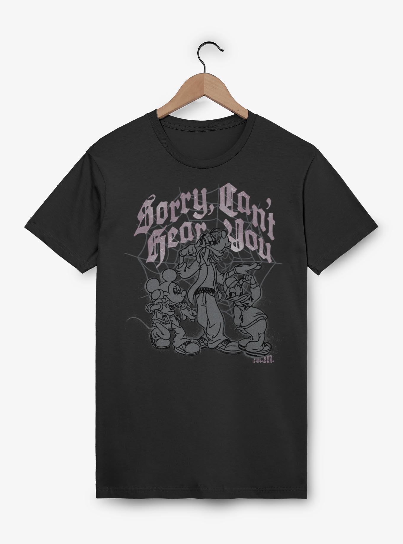 Disney Mickey Mouse Sorry Can't Hear You T-Shirt, BLACK, hi-res