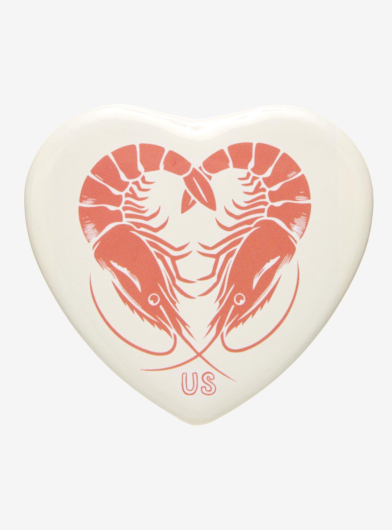 Shrimp Us Heart Button, , hi-res