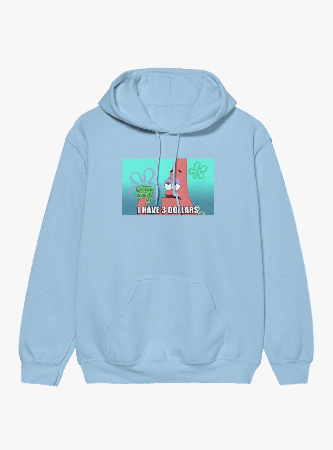 Spongebob Squarepants Patrick 3 Dollar Meme Hoodie, , hi-res