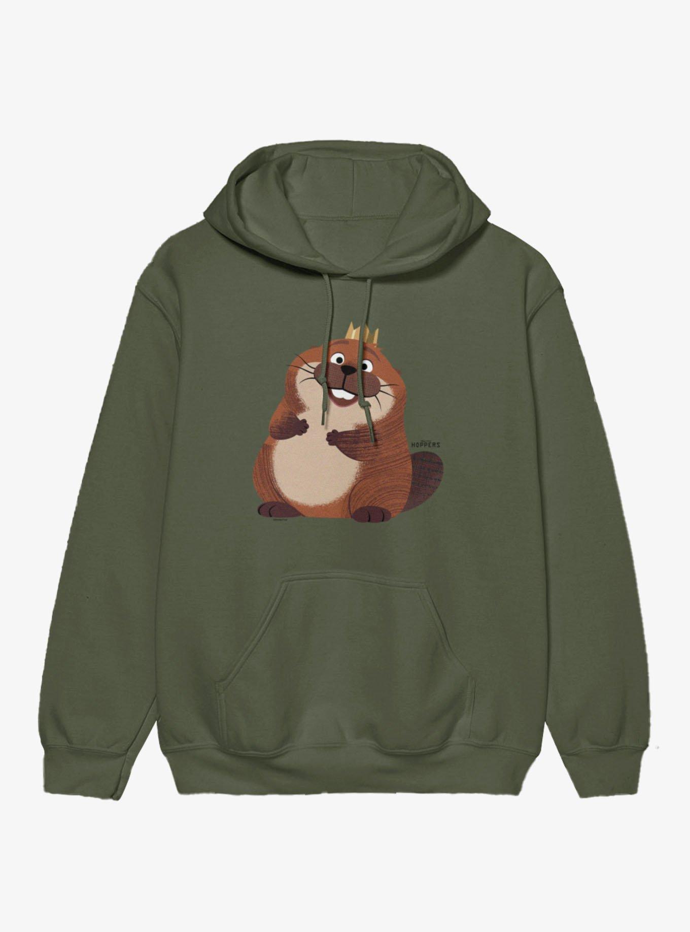 Disney Pixar Hoppers Happy King George Beaver Hoodie, , hi-res