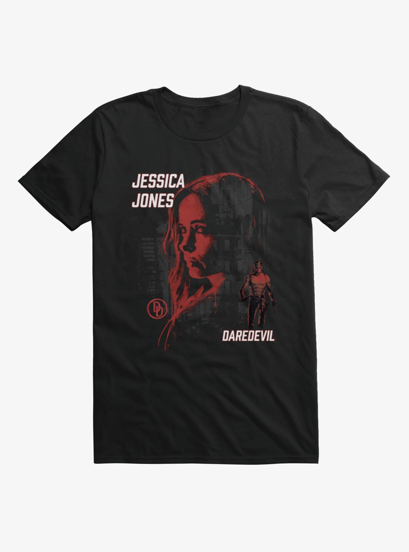 Marvel Daredevil Born Again Jessica Jones Is Watching T-Shirt, BLACK, hi-res