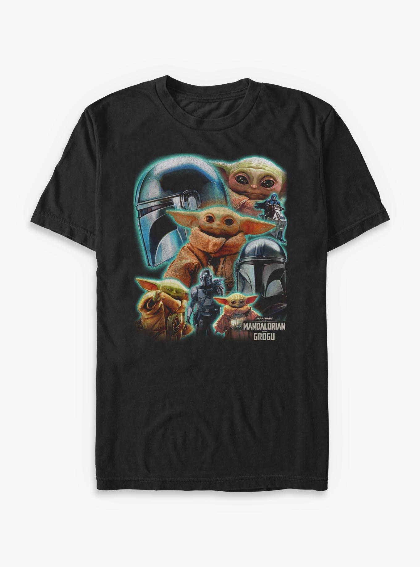 Star Wars: The Mandalorian And Grogu The Mandalorian & Grogu Cosmic Collage Big & Tall T-Shirt Box Lunch Exclusive, , hi-res