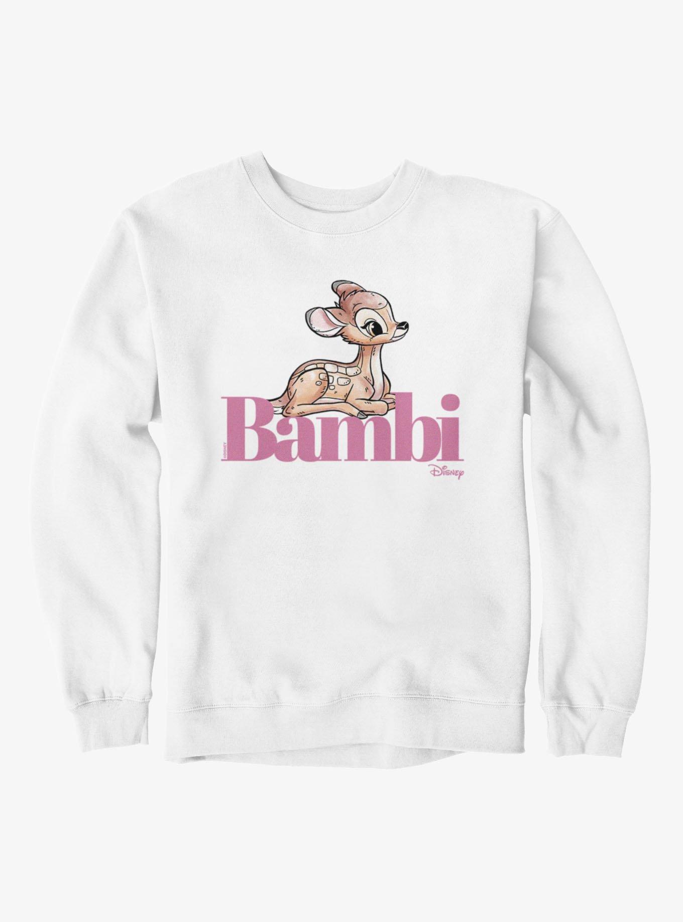 Disney Bambi Baby On Her Name Sweatshirt, WHITE, hi-res view 1