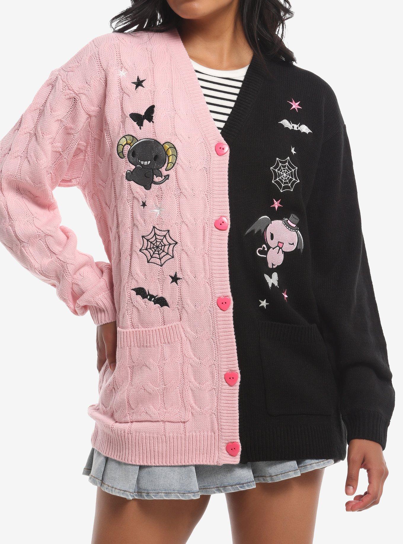 Lloromannic Split Cable Knit Girls Cardigan | Hot Topic