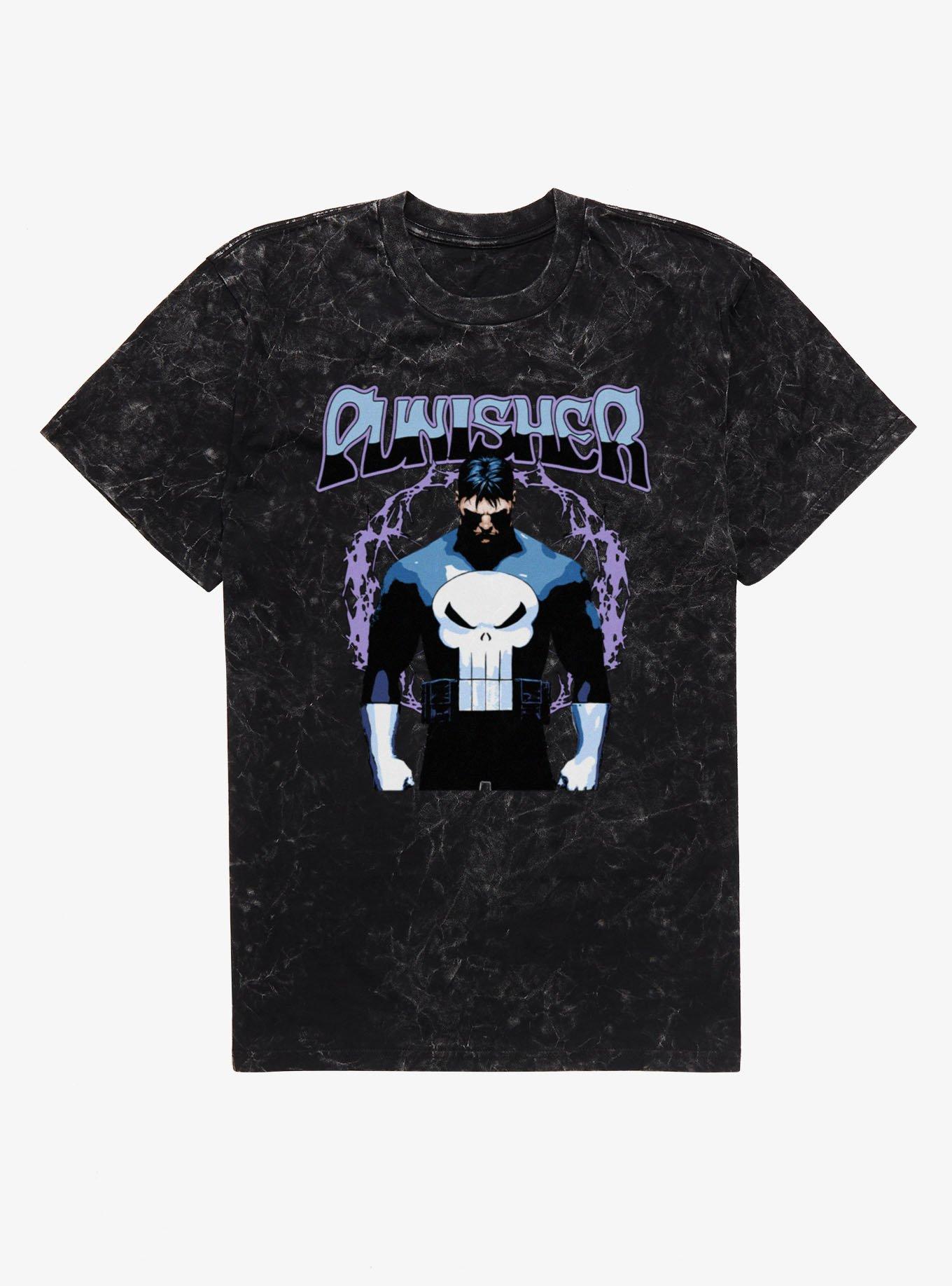 Marvel Punisher Purple Circle Mineral Wash T-Shirt, , hi-res