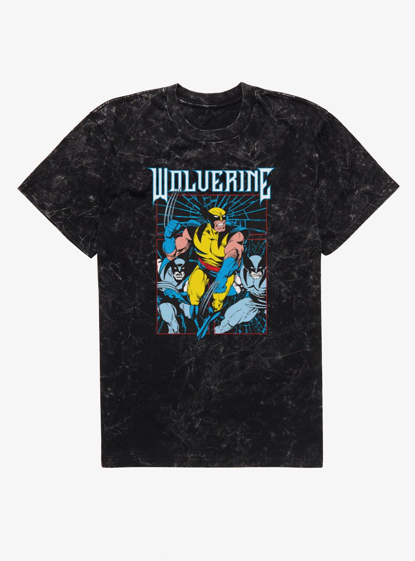 Marvel X-Men Comics Wolverine Mirror Smash Mineral Wash T-Shirt